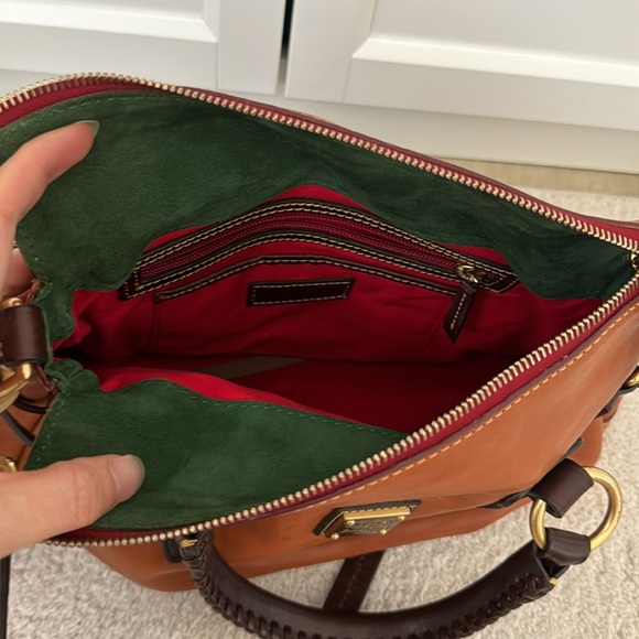 Dooney & Bourke Florentine Leather Stanwich Satchel with Dust Bag - Picture 6 of 9